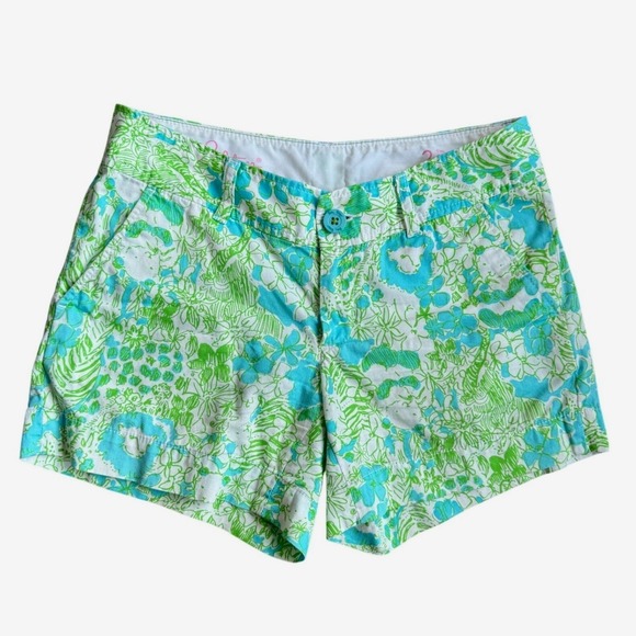 Lilly Pulitzer Pants - Lilly Pulitzer The Callahan Short Bright Floral Print Button Fly Women's Size 2